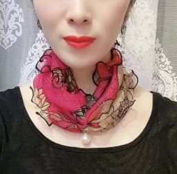 New 15x7CM Fashionable And Versatile Imitation Pearl Mesh Cover Neck Protection Scarf Decoration Small Scarf