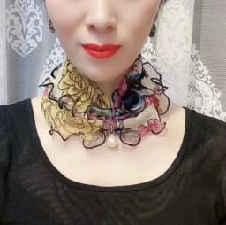 New 15x7CM Fashionable And Versatile Imitation Pearl Mesh Cover Neck Protection Scarf Decoration Small Scarf