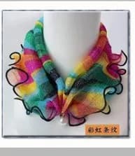 New 15x7CM Fashionable And Versatile Imitation Pearl Mesh Cover Neck Protection Scarf Decoration Small Scarf