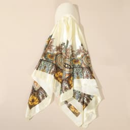 AWAYTR Floral Print Silk Square Scarf Hat Women Soft Satin Kerchief Hairband Neckerchief Head Hijab Lady Headband Headwear