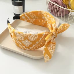 Paisley Bandana Hairbands for Women Fashion Top Knotted Bow Headband Cute Rabbit Ear Turban Headwrap Hair Band Girls Accessories