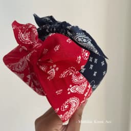 Paisley Bandana Hairbands for Women Fashion Top Knotted Bow Headband Cute Rabbit Ear Turban Headwrap Hair Band Girls Accessories