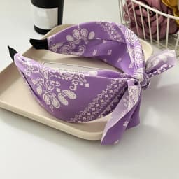 Paisley Bandana Hairbands for Women Fashion Top Knotted Bow Headband Cute Rabbit Ear Turban Headwrap Hair Band Girls Accessories