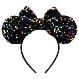 Disney Mickey Mouse Ears Headband Colorful Scales Sequins Bows Headbands for Kids Girls Women Hair Accessories Adults Hairbands