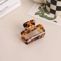 New Acetate Square Hollow Out Big Claw Clips For Women Solid Color Leopard Pattern Shark Clip Female Hair Accessories
