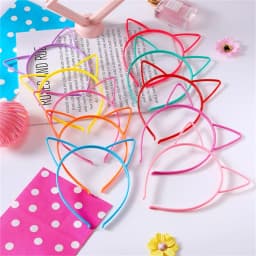 12pcs Cartoon Headdress Kids Cute Hairpin Jewellery Cute Cat Ears Hair Accessories Plastic Cat Ears Hairband Children Hair Wear