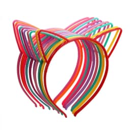 12pcs Cartoon Headdress Kids Cute Hairpin Jewellery Cute Cat Ears Hair Accessories Plastic Cat Ears Hairband Children Hair Wear