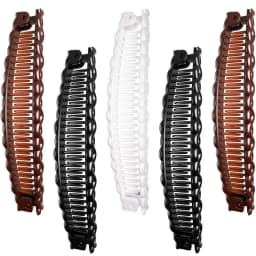 3Pcs Vintage Banana Hair Clips for Women Wave Combs Hairpin Hair Style Tools Solid Color Fashion Practical Hair Accessories