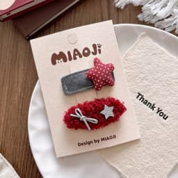 2025 New Year Cute Red Bow Hairpins Children Girls Kid Hair Clips Pin Barrettes Accessories Hairclip Headdress Headwear Ornament
