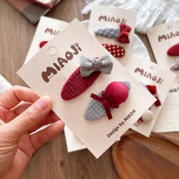 2025 New Year Cute Red Bow Hairpins Children Girls Kid Hair Clips Pin Barrettes Accessories Hairclip Headdress Headwear Ornament