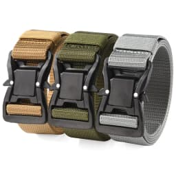 Men's Multi-functional Tactical Canvas Belt - Plus Long Size 125-180cm, Magnetic Quick Release Alloy Buckle