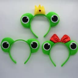 Green Frog Animal Ear Headband Girls Boy Adult Hairband Party Birthday Cosplay Costume Wedding Festival