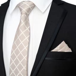 Newest Tie Set 8CM Mens Necktie Handkerchief Neck Ties Sets For Man Yellow Color Plaids Stripes Jacquard Cravat Business Party