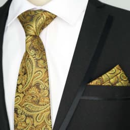 Newest Tie Set 8CM Mens Necktie Handkerchief Neck Ties Sets For Man Yellow Color Plaids Stripes Jacquard Cravat Business Party
