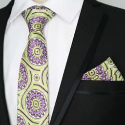 Newest Tie Set 8CM Mens Necktie Handkerchief Neck Ties Sets For Man Yellow Color Plaids Stripes Jacquard Cravat Business Party
