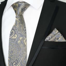Newest Tie Set 8CM Mens Necktie Handkerchief Neck Ties Sets For Man Yellow Color Plaids Stripes Jacquard Cravat Business Party