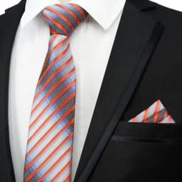 Newest Tie Set 8CM Mens Necktie Handkerchief Neck Ties Sets For Man Yellow Color Plaids Stripes Jacquard Cravat Business Party
