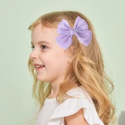 LOVEKIKI 2Pcs Girls Chiffon Hair Clips Cheer Bowknot Hairpin Kids Solid Clolor Head Clip Fashion Girls Boutique Hair Accessories
