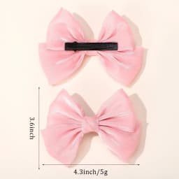 LOVEKIKI 2Pcs Girls Chiffon Hair Clips Cheer Bowknot Hairpin Kids Solid Clolor Head Clip Fashion Girls Boutique Hair Accessories