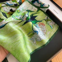 Fashion 100% Real Silk Scarf 53cm Square Bandelet Women's Silk Temperament Small Scarf Neck Decorative Wrap Printed Scarves