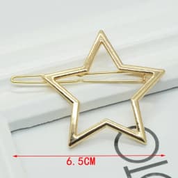 2025 Simple Fashion Metal Hair Accessories Hair Clip Pin Metal Geometric Alloy Moon Circle Hairgrip Barrette Girls Headwear