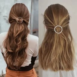 2025 Simple Fashion Metal Hair Accessories Hair Clip Pin Metal Geometric Alloy Moon Circle Hairgrip Barrette Girls Headwear