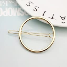 2025 Simple Fashion Metal Hair Accessories Hair Clip Pin Metal Geometric Alloy Moon Circle Hairgrip Barrette Girls Headwear