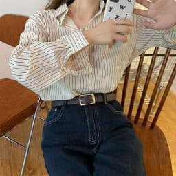 Women's Black Leather Belt Versatile High-End Retro Style Casual Waist Accessory for Jeans Summer Student Fashion