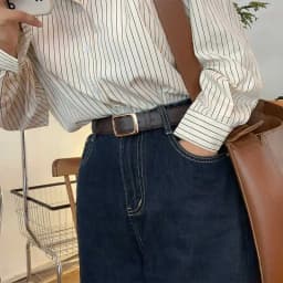 Women's Black Leather Belt Versatile High-End Retro Style Casual Waist Accessory for Jeans Summer Student Fashion