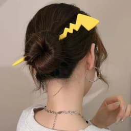 2pcs Creative yellow and black Lightning Hairpin cute updo headpiece