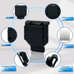 Magnetic Tool Holder Strong Magnetic Belt Clip for Screws,Nails,Wrench,Hammer,Pliers,Screwdriver,Sockets - Fits Up to 2.7" Belt