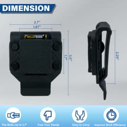 Magnetic Tool Holder Strong Magnetic Belt Clip for Screws,Nails,Wrench,Hammer,Pliers,Screwdriver,Sockets - Fits Up to 2.7" Belt