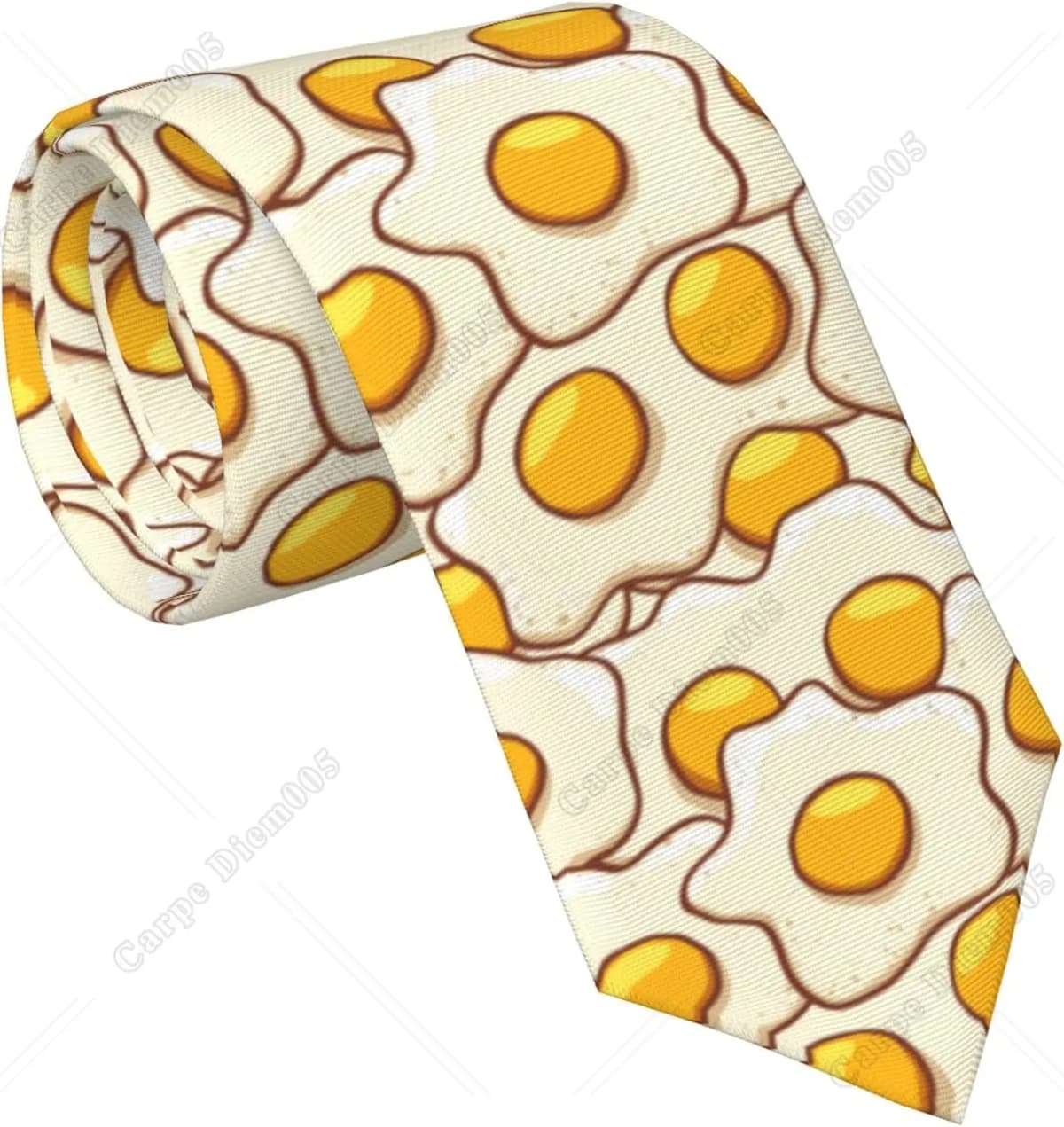 Funny Egg Pattern Men'S Neckties Tie Fashion Tie Print Novelty Neck Ties for Every Outfit