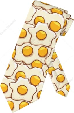 Funny Egg Pattern Men'S Neckties Tie Fashion Tie Print Novelty Neck Ties for Every Outfit