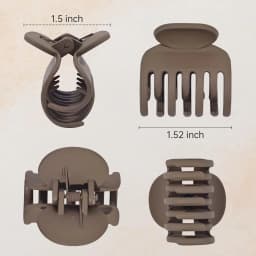 4PCS Double Row Tooth Hair Clip Small Claw Clip for Thin Hair, Set of 4 1.6" (Approx. 4.1cm) Medium Matte Non-Slip Short Hair Ac