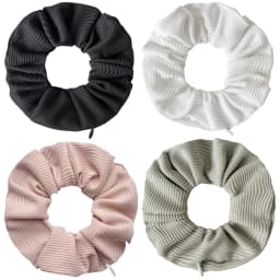 Designer Zip Scrunchies For Girls Pastel Colors Hairties for Bun Hairstyle Hair Accessories for Women Zipper Pocket Chouchous