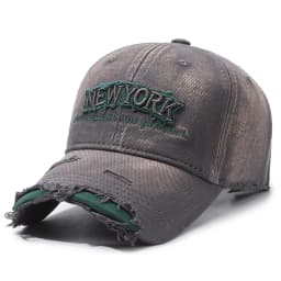 Vintage Old Hole Embroidery Letters Cowboy Baseball Cotton Soft Top Men's and Women's Spring and Summer Casual 56-60cm Sun Hat