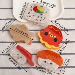 1PC Creative Cute Sushi Style Hair Grip Clip Personalized Acetate Novelty Hair Clip