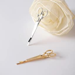 Creative Scissors Shape Hair Clip Gold Silver Color Metal Side Bangs Barrettes For Women Makeup Application Daily Headwear