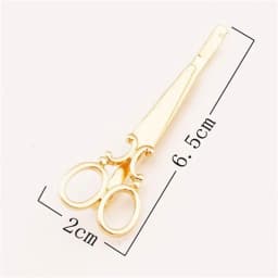 Creative Scissors Shape Hair Clip Gold Silver Color Metal Side Bangs Barrettes For Women Makeup Application Daily Headwear