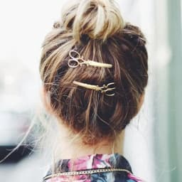 Creative Scissors Shape Hair Clip Gold Silver Color Metal Side Bangs Barrettes For Women Makeup Application Daily Headwear