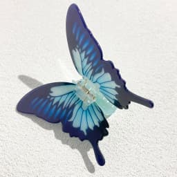 Blue Gradient Color Butterfly Acrylic Big Hair Claw Clip For Women Girls New Fixed Ponytail Crab Clamp Hair Accessories Tool