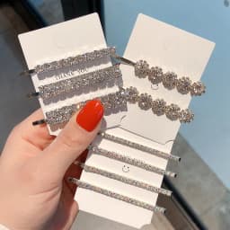 2/3/4pcs Bobby Pins Simple Style Elegant Rhinestone Bangs Clips Set for Girls; Hair Clips; Clips for Head Decoration