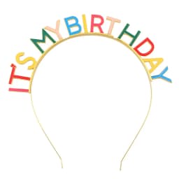 1PC Birthday Party Headband IT 'S MY BIRTHDAY Drip Oil Colorful Letters Birthday Crown Girl Headband