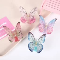 Butterfly Shark Claw 3D Colorful Butterfly Hair Claw Pack Elegant Hair Clips Summer Holiday EssentialShark Clip Hair Accessories