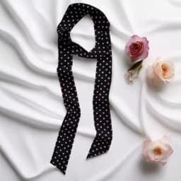 Women Narrow Long Scarf Polka Dot Tie Bag Ribbon Headband Choker Streamer Lady Accessories