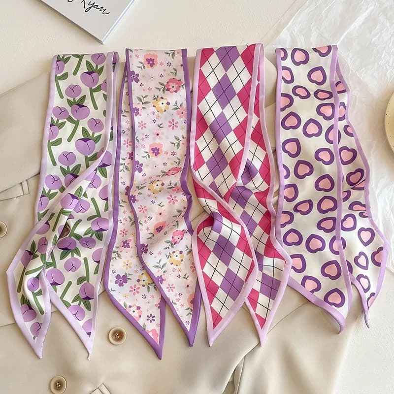 Korean Style Silk Bow Headband Hairband Cute for Women, Soft Comfort Elastic Headband, Workout Daily Casual Evening Gift
