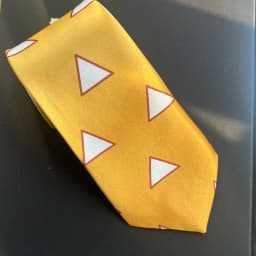 Demon Slayer Men Neck Tie Anime Agatsuma Zenitsu Cosplay Polyester 8cm printing Necktie Personality Cravate Party Accessories