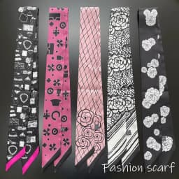 Europe 2025 Fashion New National Style Small Nroken Flower Women's Decorative Twill Binding Bag Handle Silk Scarf Ribbon Scarf