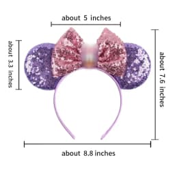 Fine Disney Pink Daisy Duck Bow Hairbands White Fluff Mickey Mouse Ear Headband for Adults Women Girls Hair Accessories Kid Gift
